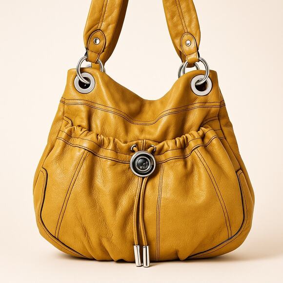 B. Makowsky Chicago Sid Leather Shoulder Bag - Picture 1 of 9